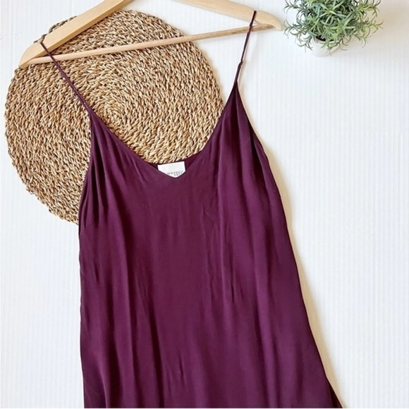 Aritzia Wilfred Free Size Medium Tank Top Purple Adjustable Straps Layered Shirt - Picture 1 of 5